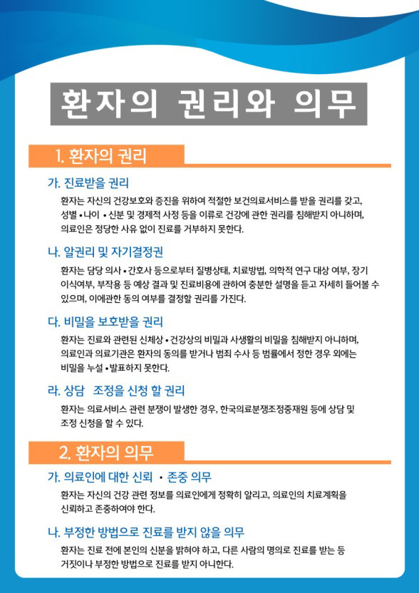 환자권리장전 이미지